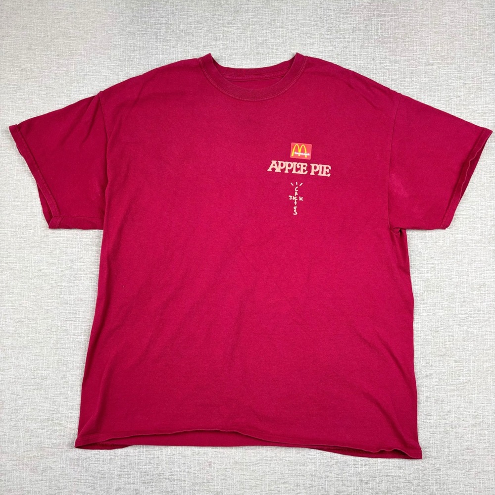 Travis Scott Cactus Jack McDonalds Apple Pie Red Mens Large 2020 Tee